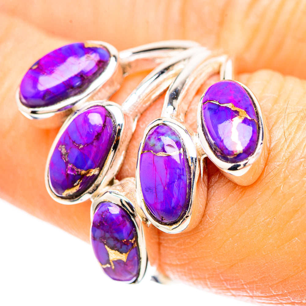 Purple Copper Composite Turquoise Ring Size 7.25 (925 Sterling Silver) RING137016