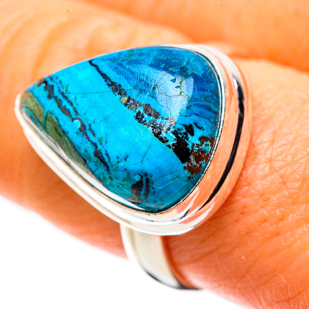 Chrysocolla Ring Size 8 (925 Sterling Silver) RING136010