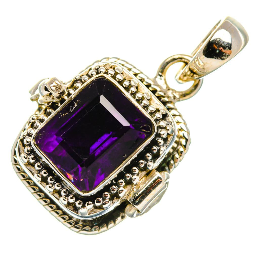 Poison Faceted Amethyst Pendant 1 1.8" (925 Sterling Silver) PD37438