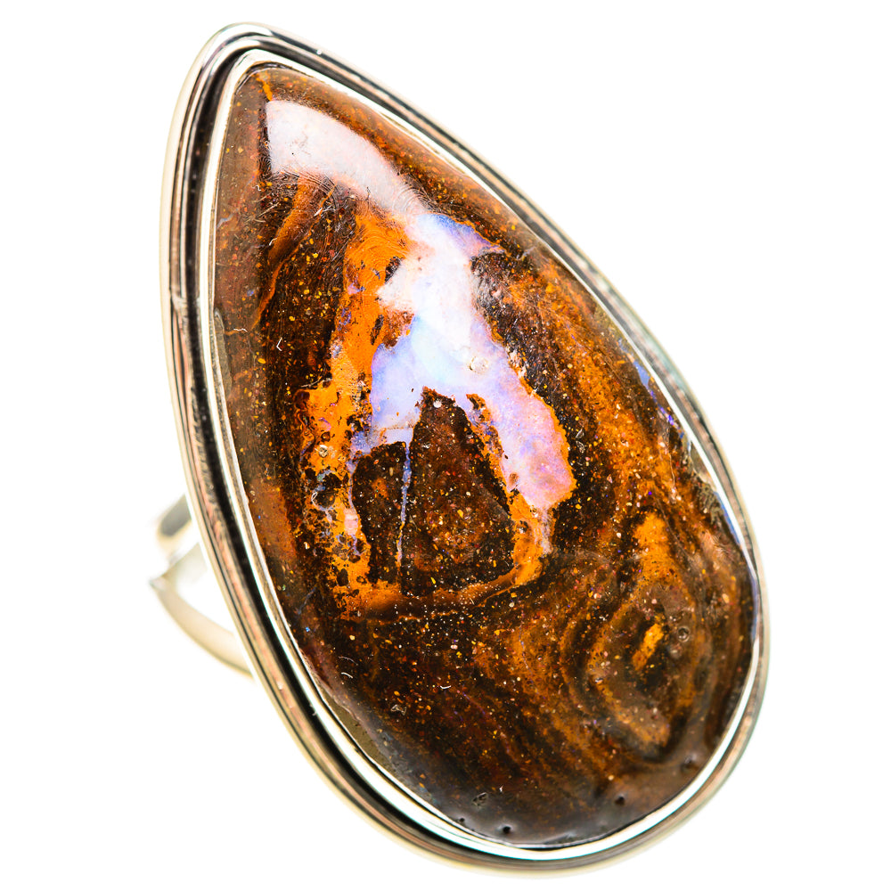 Huge Australian Boulder Opal Ring Size 10.25 (925 Sterling Silver) RING137139
