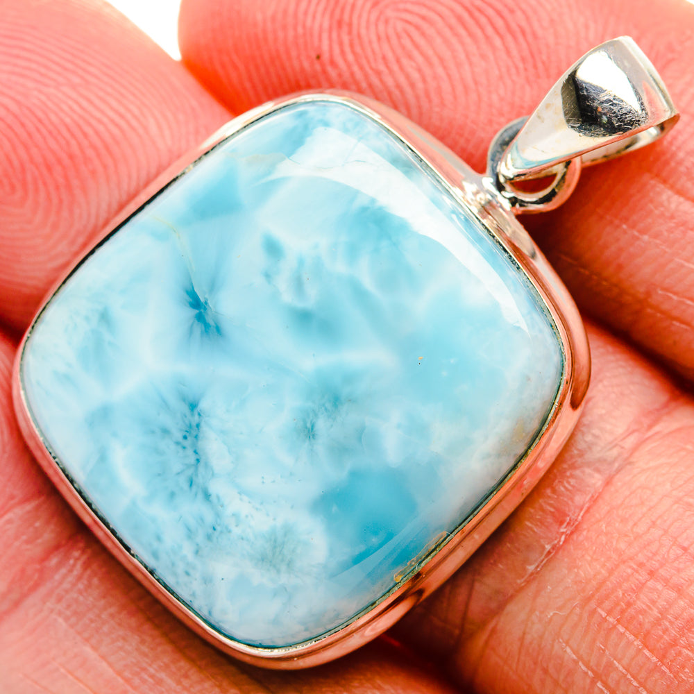 Larimar Pendant 1 1/2" (925 Sterling Silver) PD36982