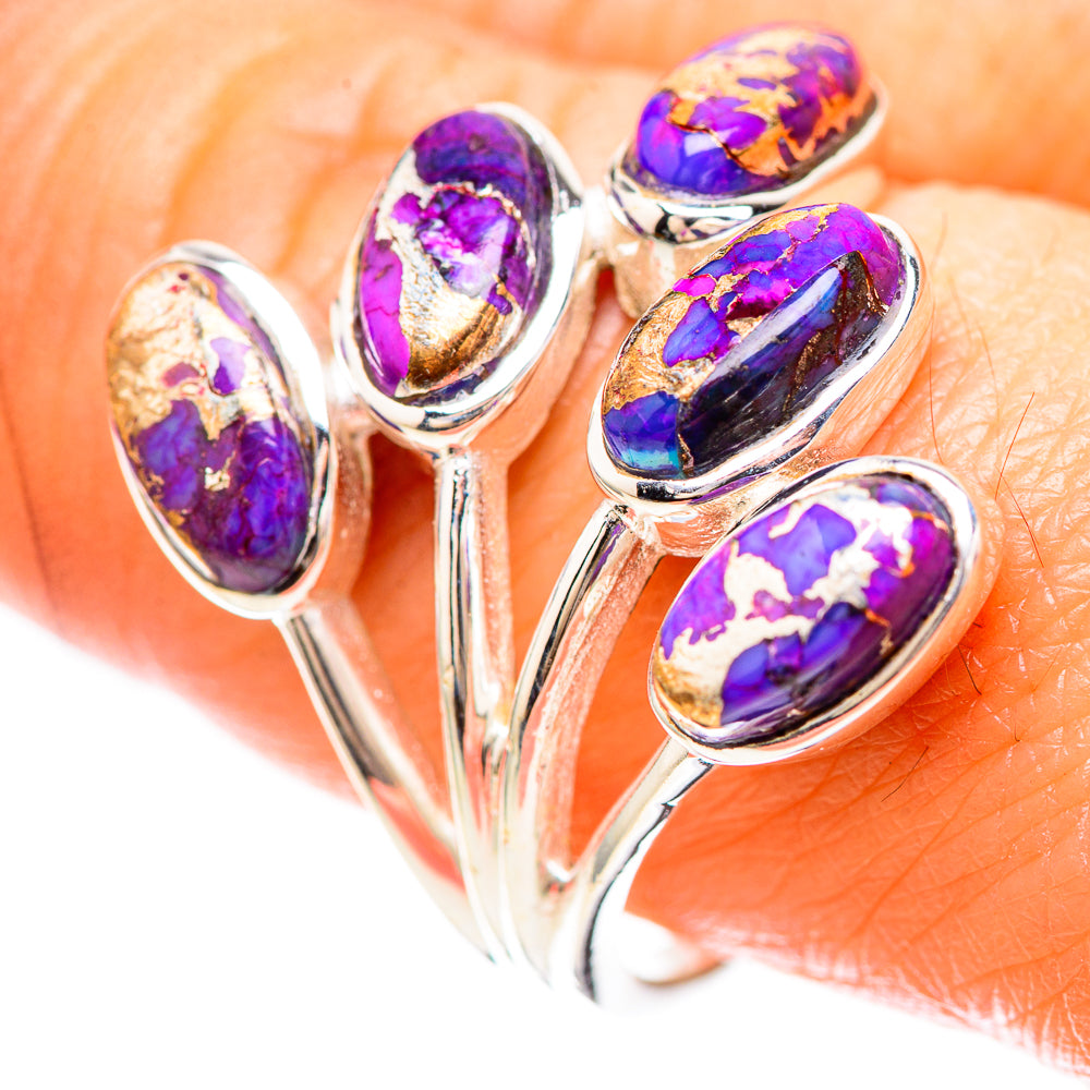 Purple Copper Composite Turquoise Ring Size 9.5 (925 Sterling Silver) RING136495