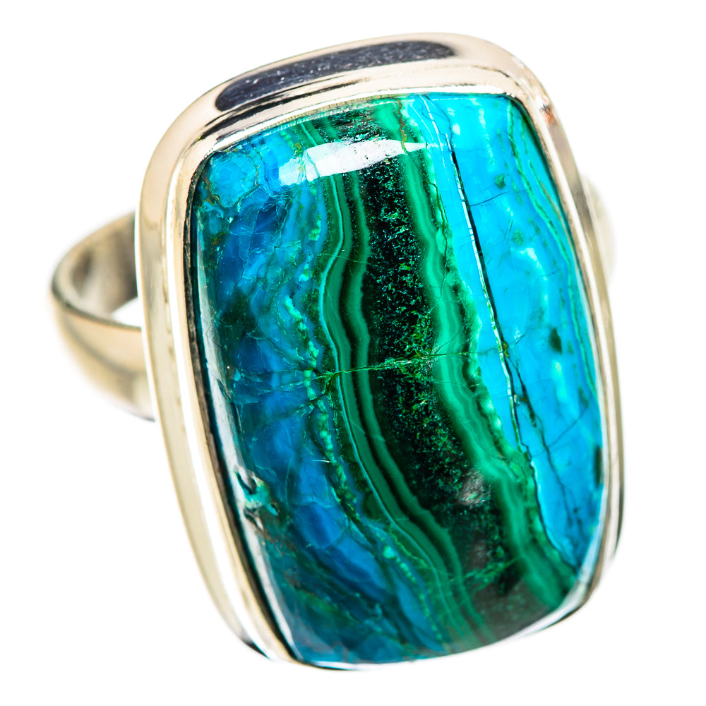Malachite In Chrysocolla Ring Size 8.5 (925 Sterling Silver) RING135614