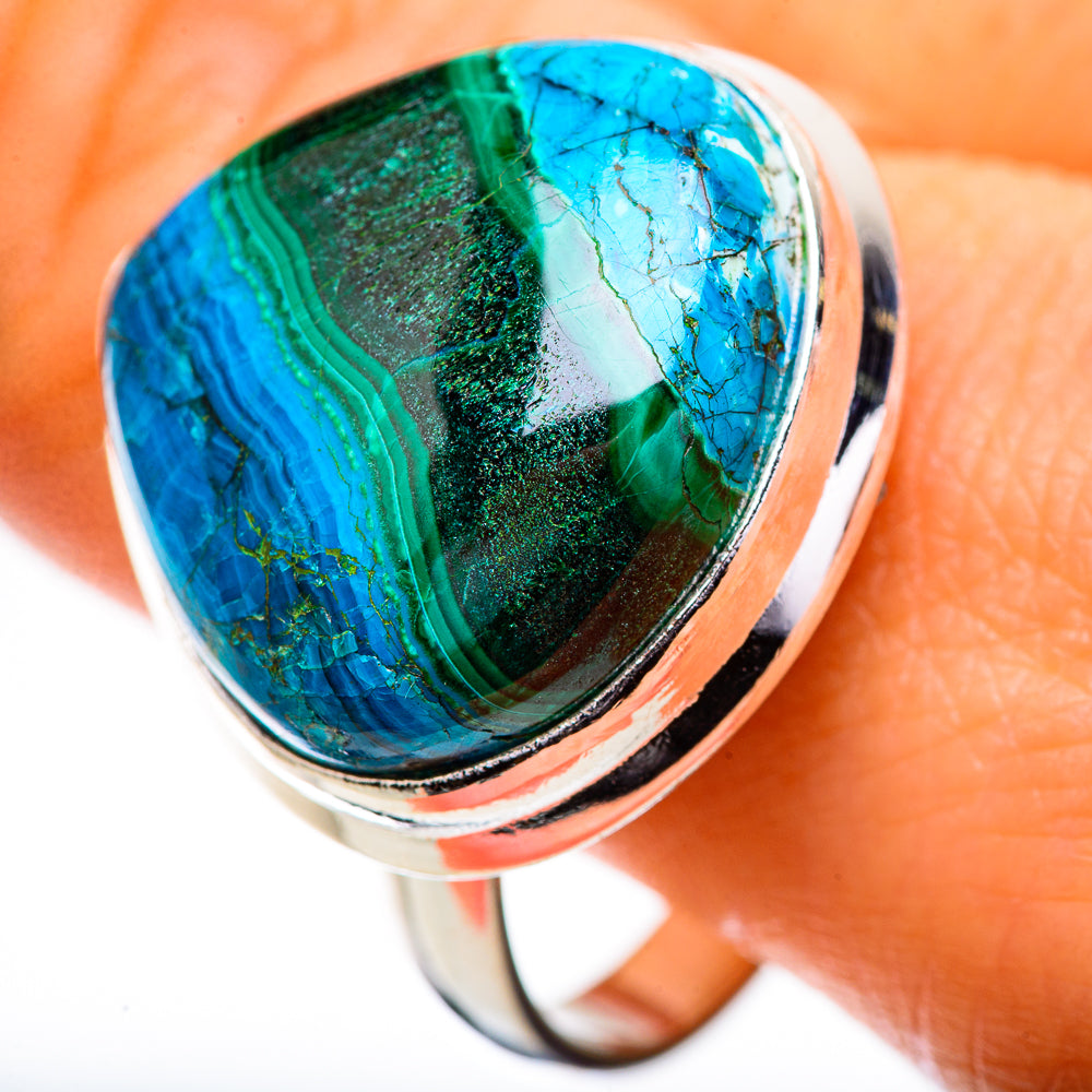 Malachite In Chrysocolla Ring Size 12.25 (925 Sterling Silver) RING135861