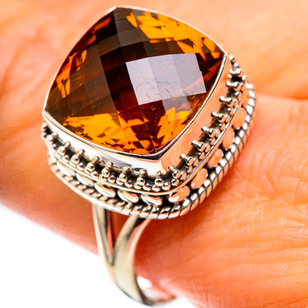 Mandarin Citrine 925 Sterling Silver Ring Size 9.75 (925 Sterling Silver) RING137703