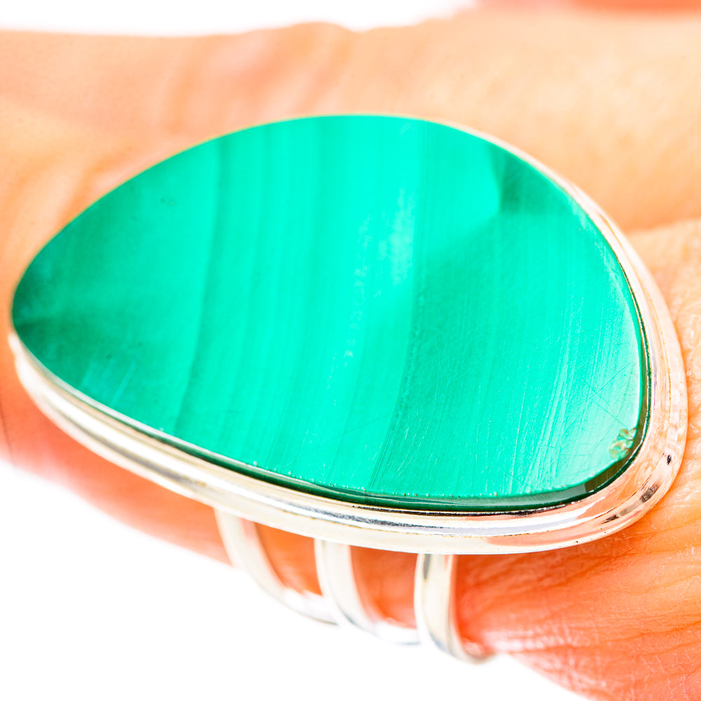 Huge Malachite Ring Size 9 (925 Sterling Silver) RING136343