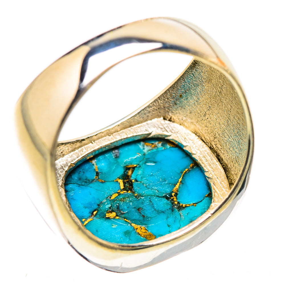 Blue Copper Composite Turquoise Ring Size 7.25 (925 Sterling Silver) RING135424