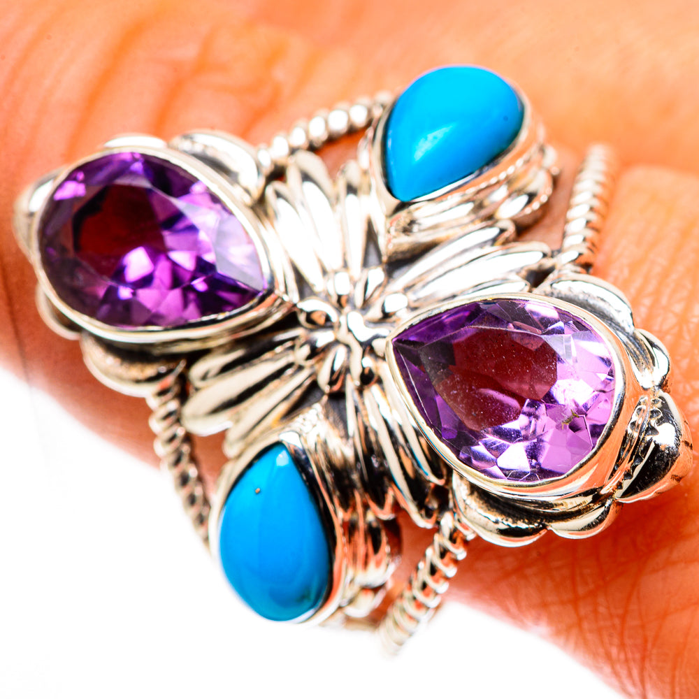 Amethyst, Sleeping Beauty Turquoise Ring Size 11 (925 Sterling Silver) RING134968