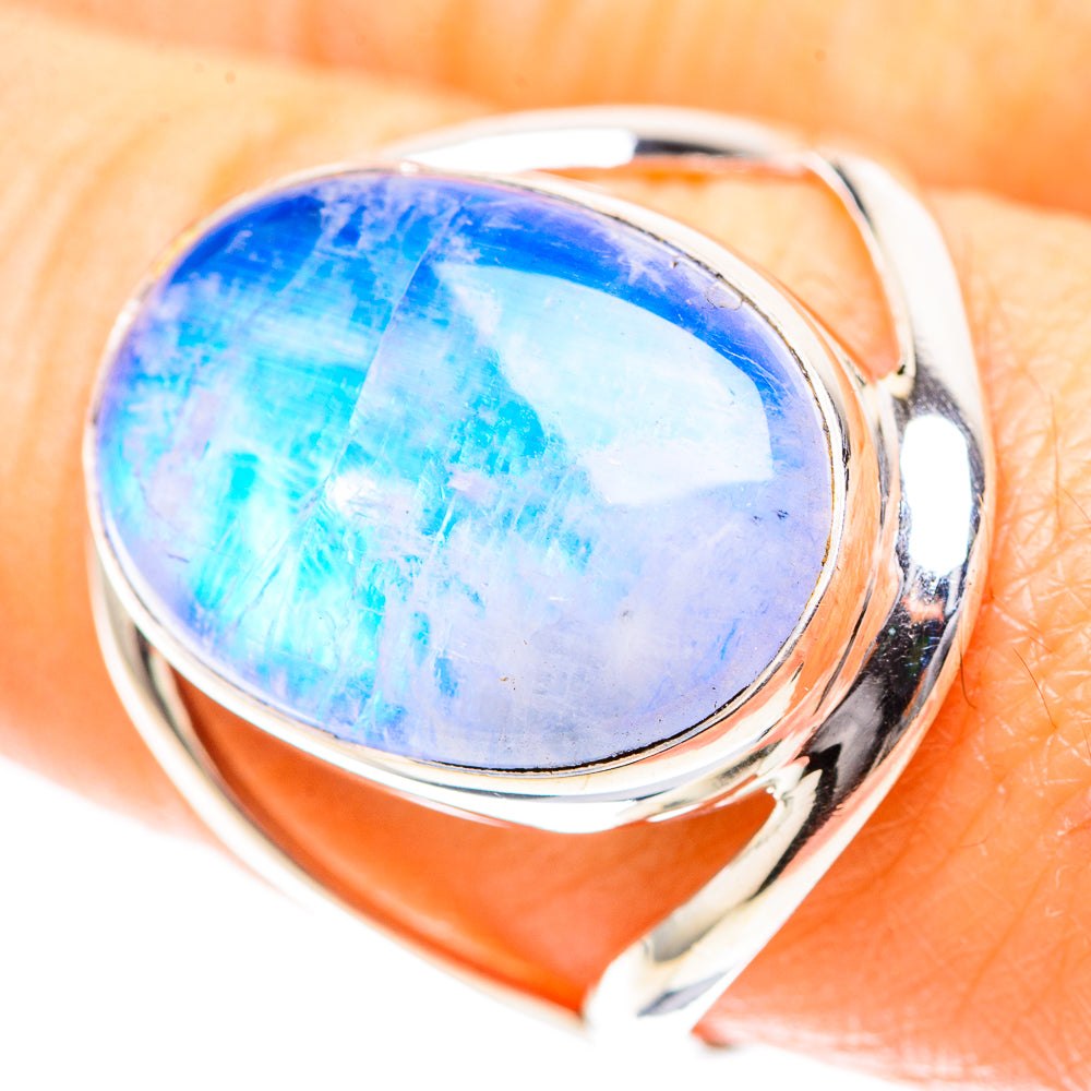 Rainbow Moonstone 925 Sterling Silver Ring Size 9 (925 Sterling Silver) RING137203