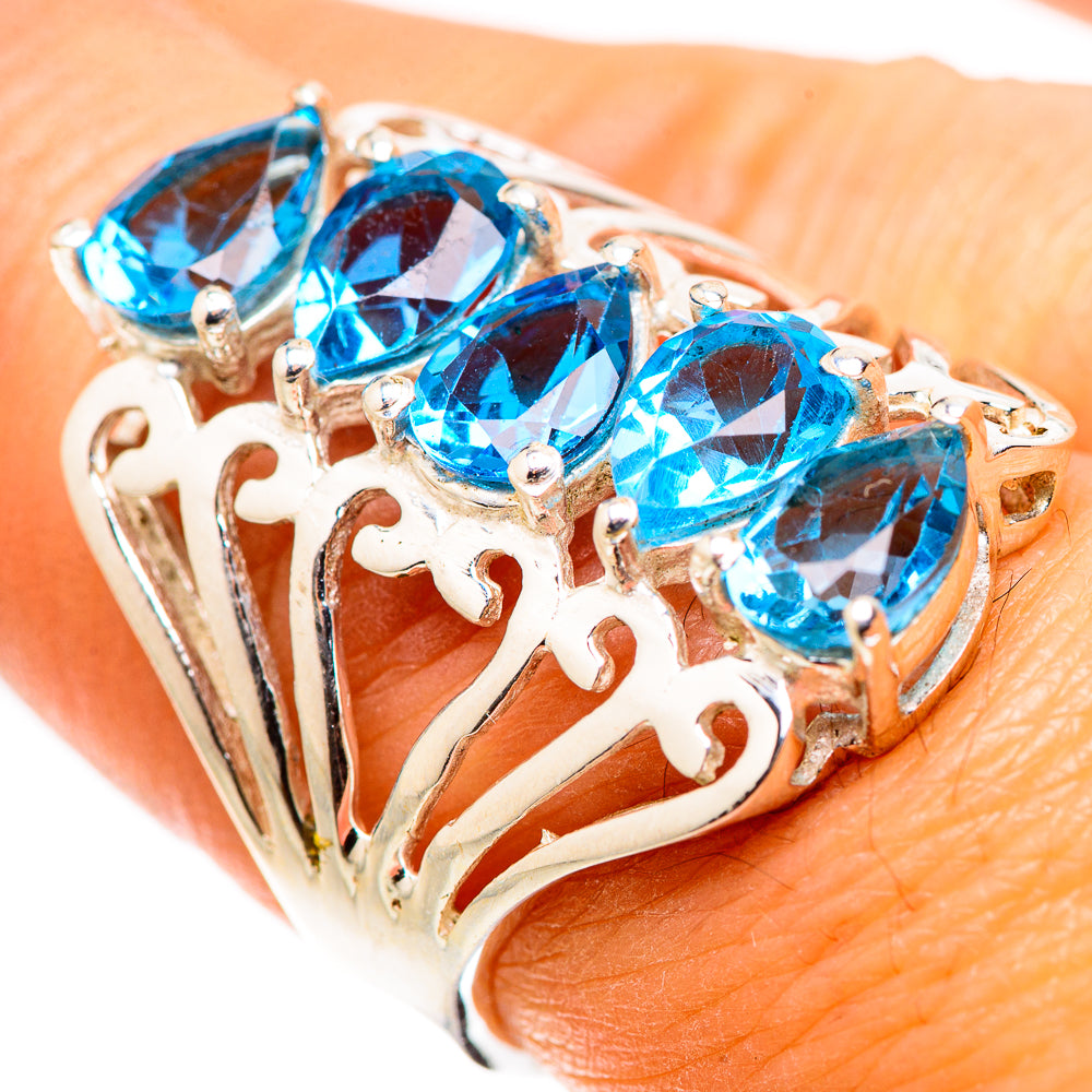 Blue Topaz Ring Size 7.25 (925 Sterling Silver) RING134828