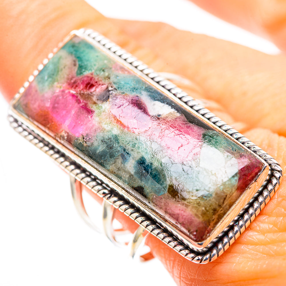 Huge Natural Tourmaline 925 Sterling Silver Ring Size 10.25 (925 Sterling Silver) RING137578