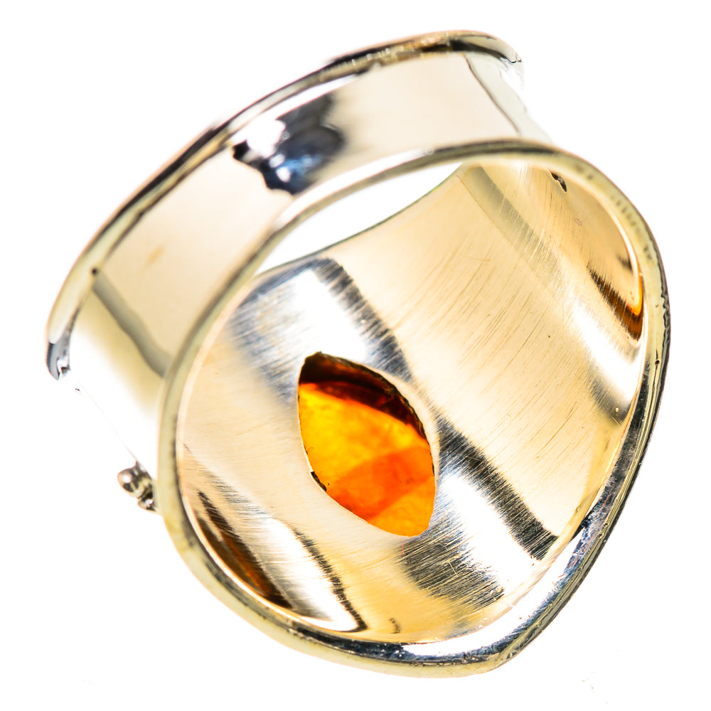 Anasilvercos Baltic Amber Ring Size 6.5 (925 Sterling Silver)