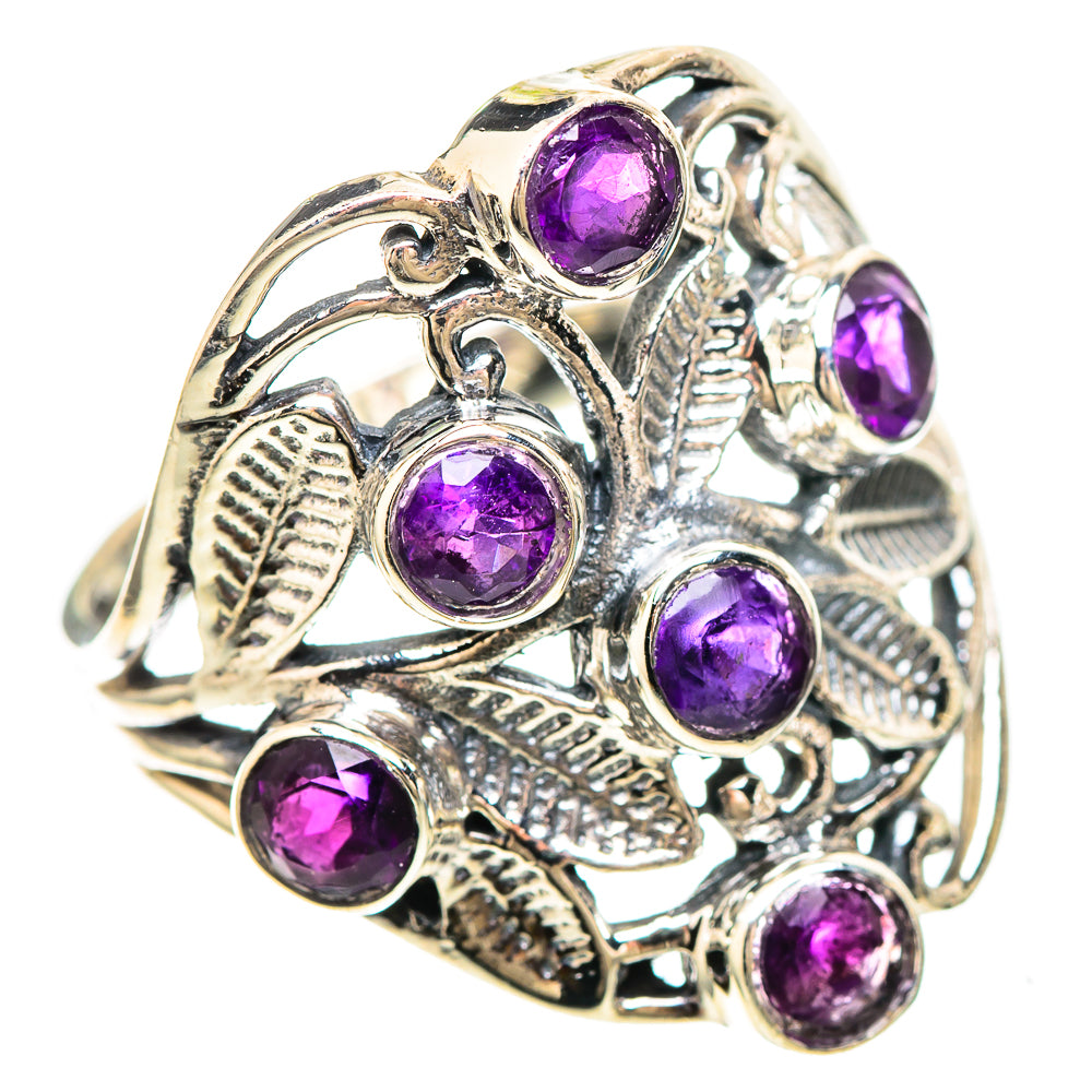 Faceted Amethyst 925 Sterling Silver Ring Size 9.25 (925 Sterling Silver) RING137218
