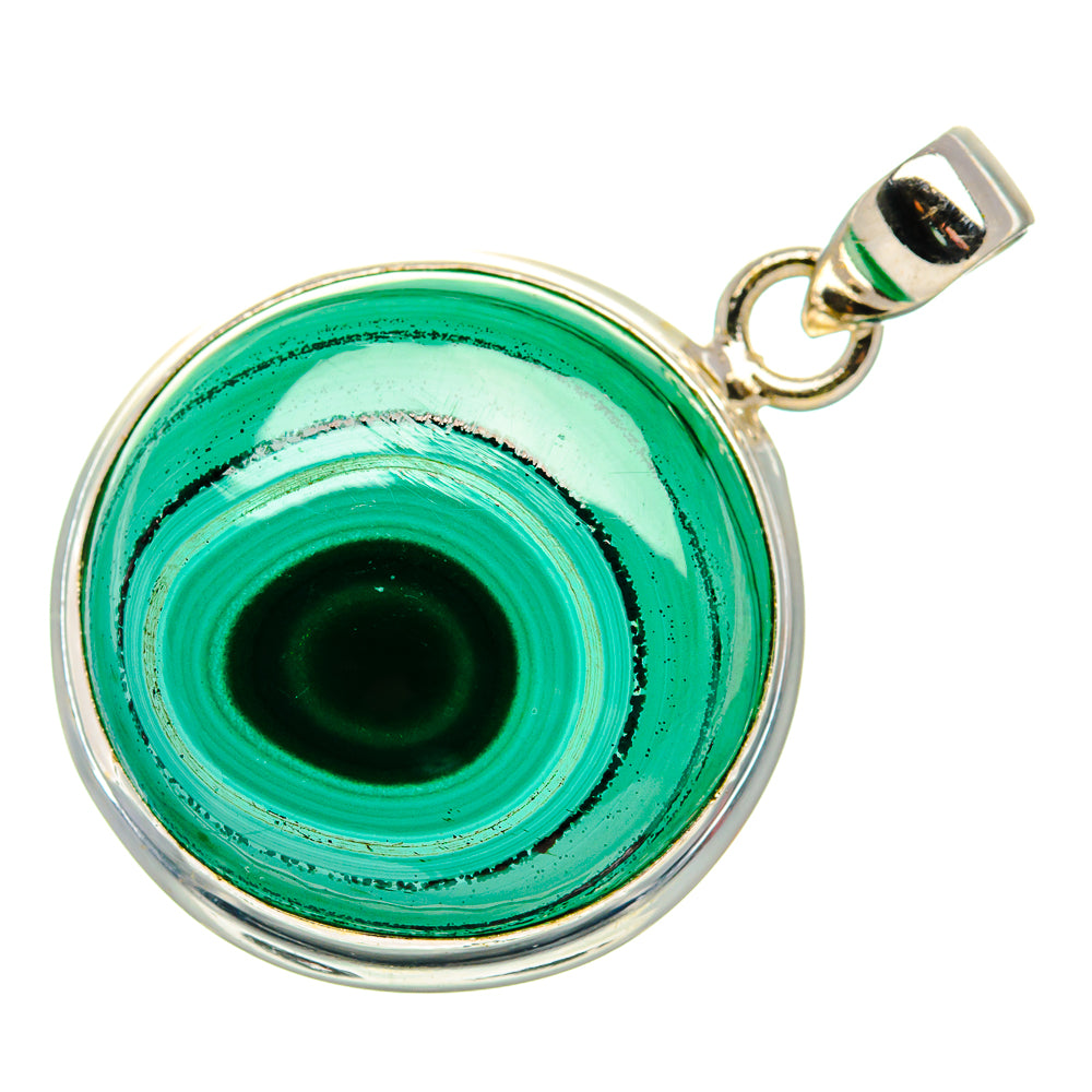 Malachite Pendant 1 1/2" (925 Sterling Silver) PD36987