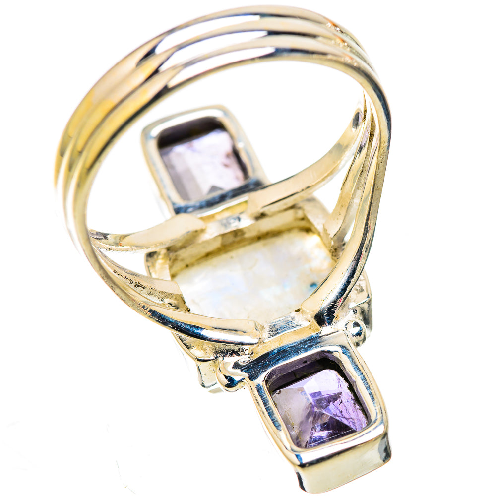 Rainbow Moonstone, Tanzanite Ring Size 8.5 (925 Sterling Silver) RING135674