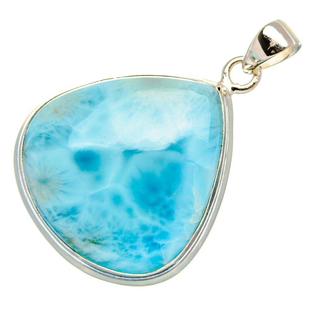 Larimar Pendant 1 1/2" (925 Sterling Silver) PD37568