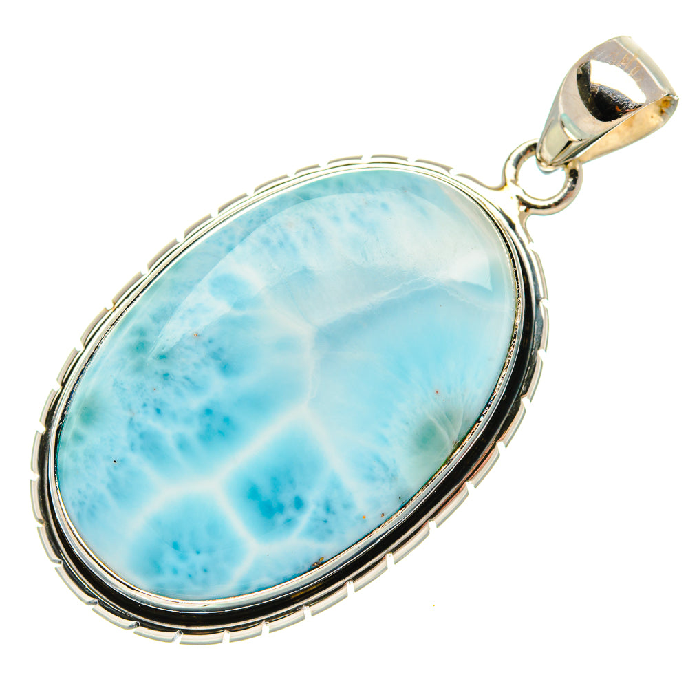Larimar Pendant 1 3/4" (925 Sterling Silver) PD37385