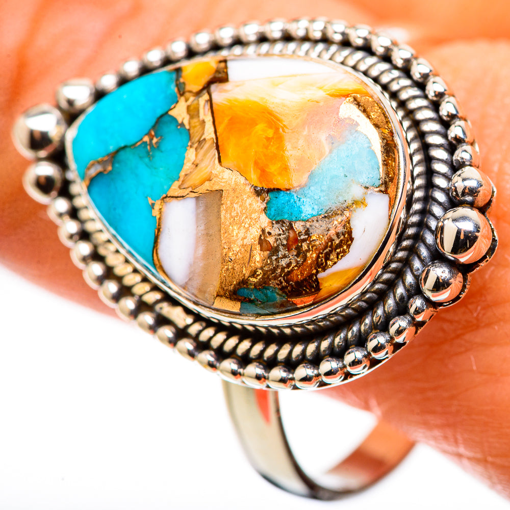 Spiny Oyster Turquoise Ring Size 12.75 (925 Sterling Silver) RING134591