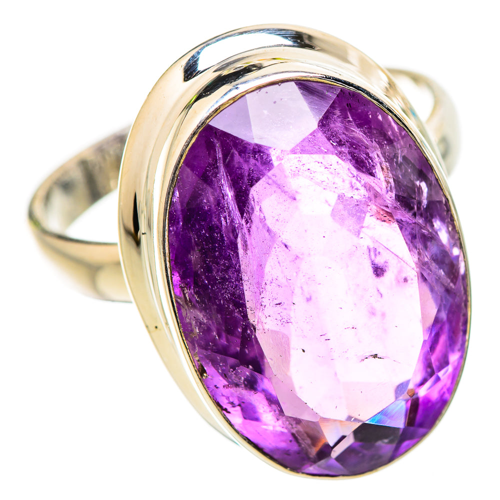 Faceted Amethyst Ring Size 9.75 (925 Sterling Silver) RING135309