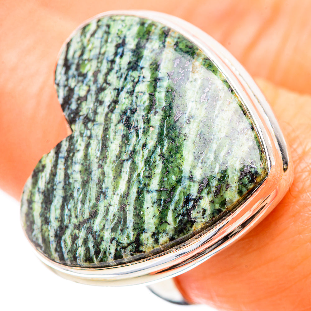 Large Green Swiss Opal Ring Size 8 (925 Sterling Silver) RING135554