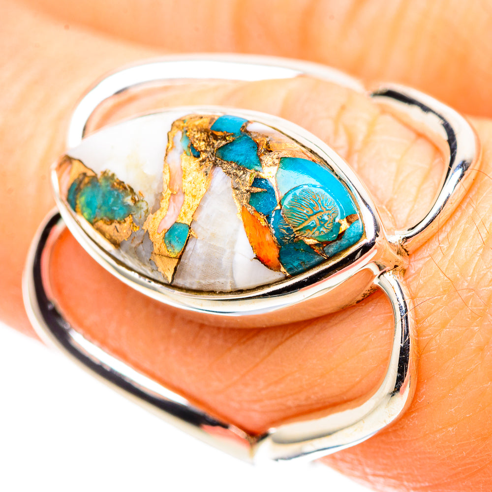 Spiny Oyster Turquoise Ring Size 7.25 (925 Sterling Silver) RING136785