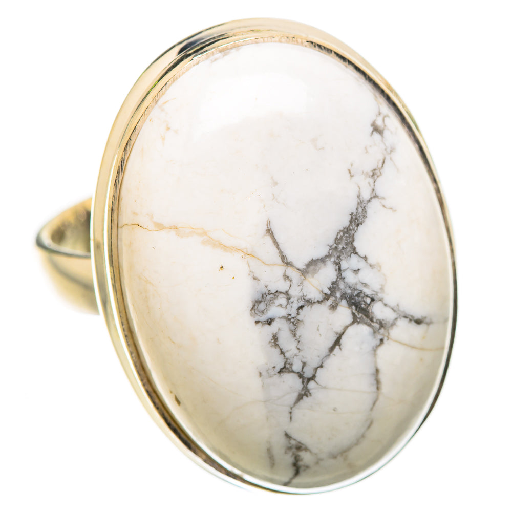 Large Howlite 925 Sterling Silver Ring Size 10.75 Ana Co R135338