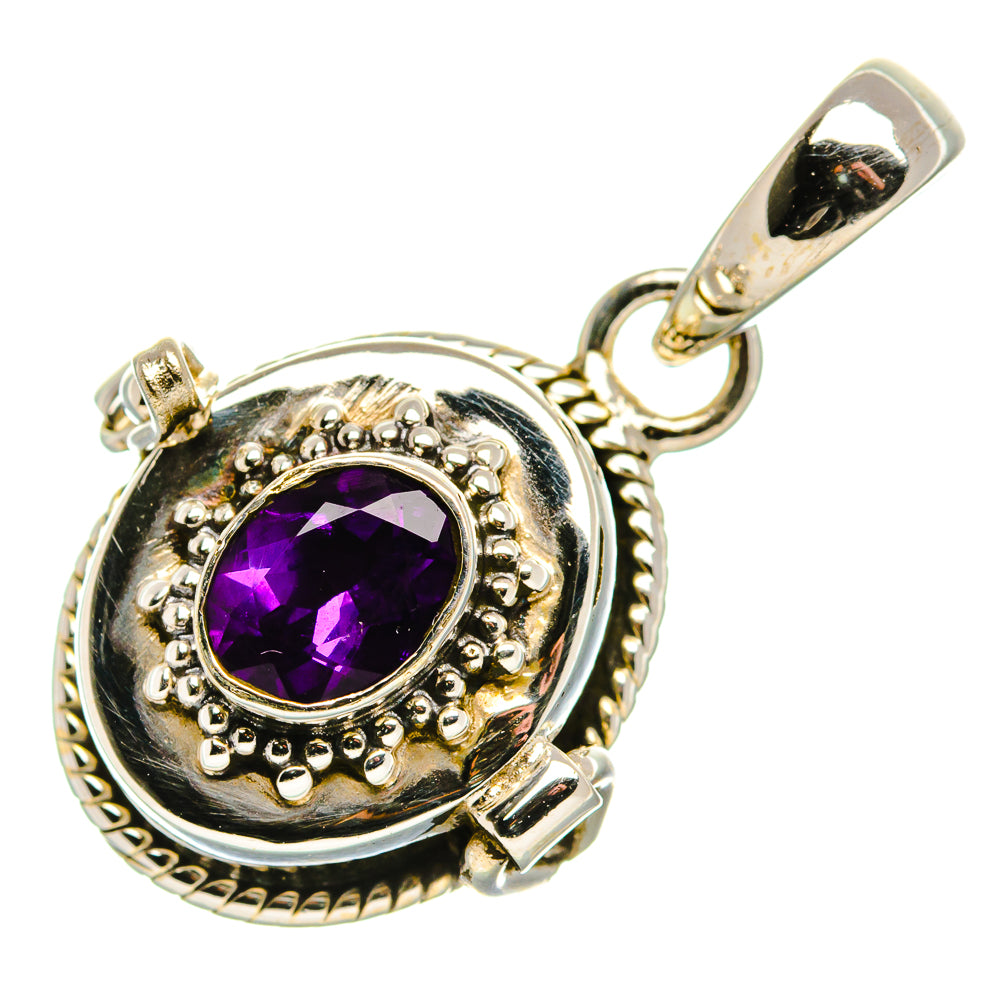 Poison Faceted Amethyst 925 Sterling Silver Pendant 1 1/4" (925 Sterling Silver) PD37669