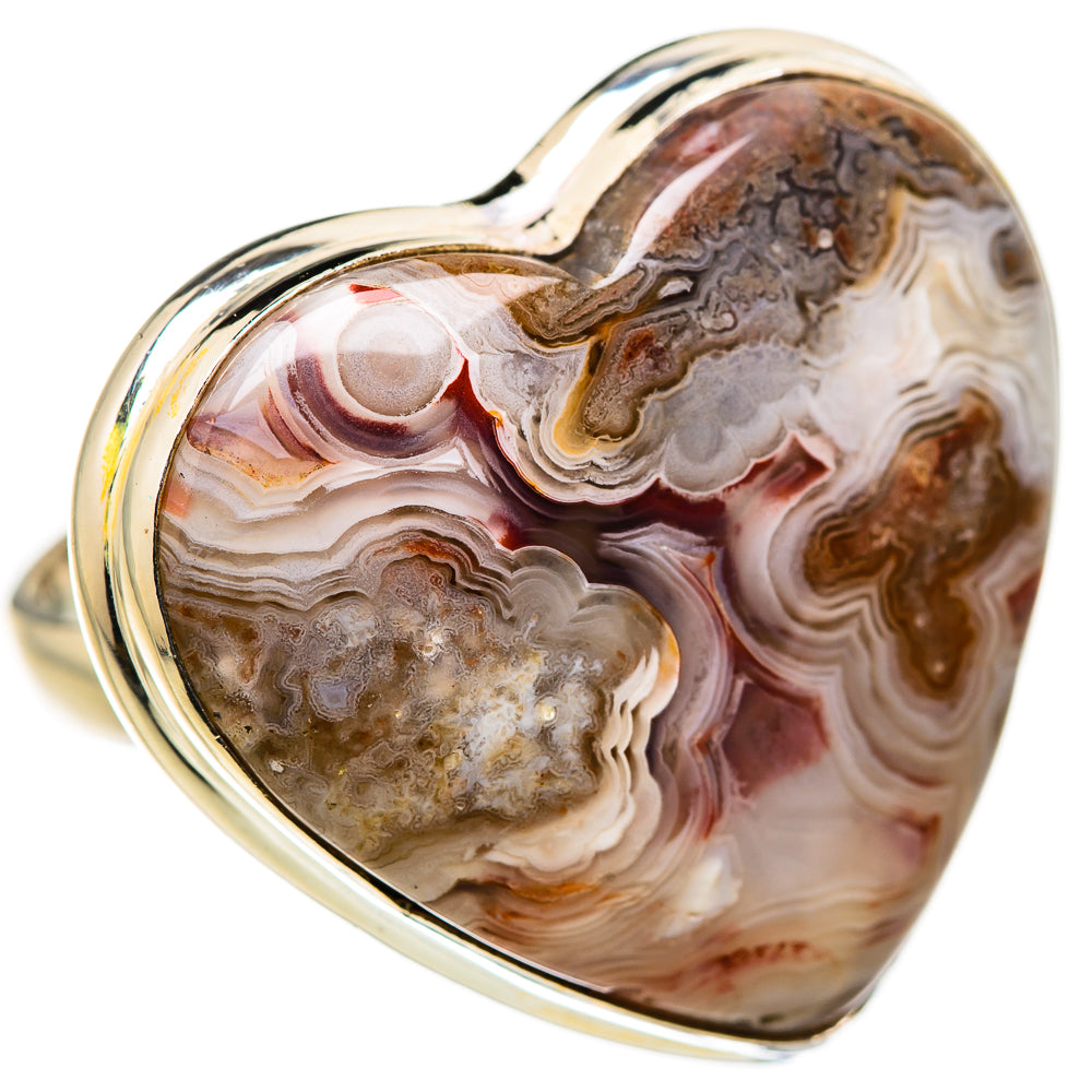 Large Laguna Lace Agate Ring Size 10 (925 Sterling Silver) RING134734