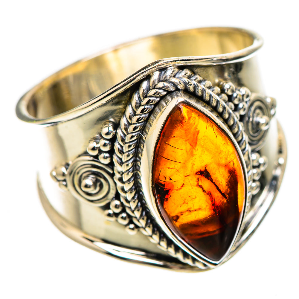 Baltic Amber Ring Size 8.25 (925 Sterling Silver) RING135243
