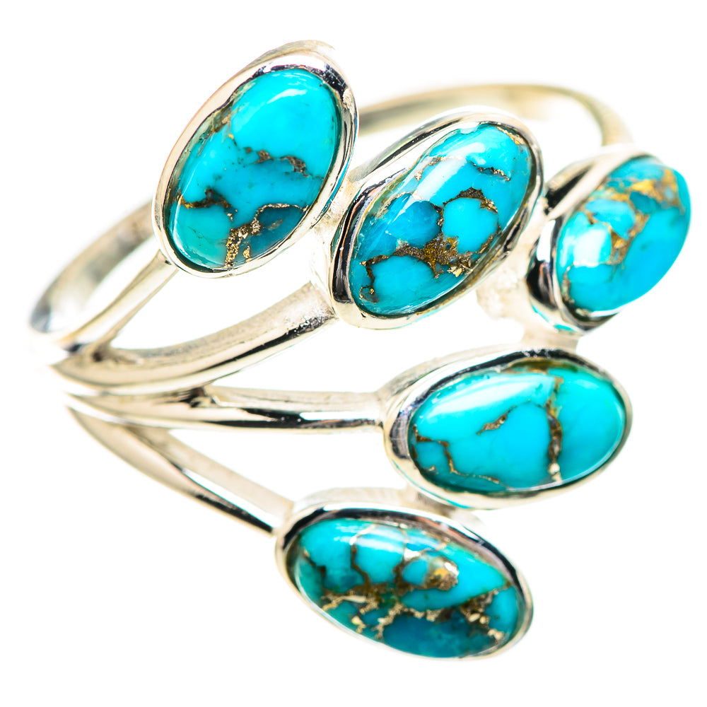 Blue Copper Composite Turquoise Ring Size 10 (925 Sterling Silver) RING136312