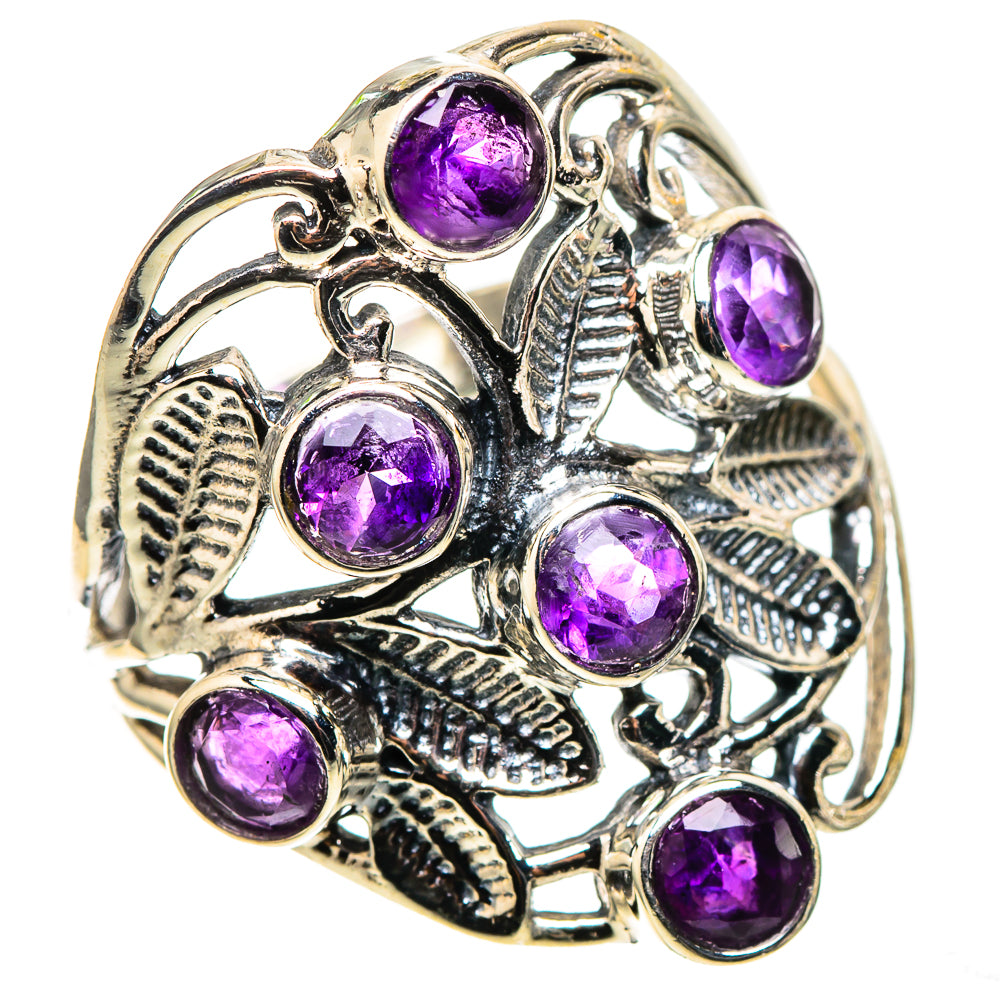 Faceted Amethyst 925 Sterling Silver Ring Size 8 (925 Sterling Silver) RING137680
