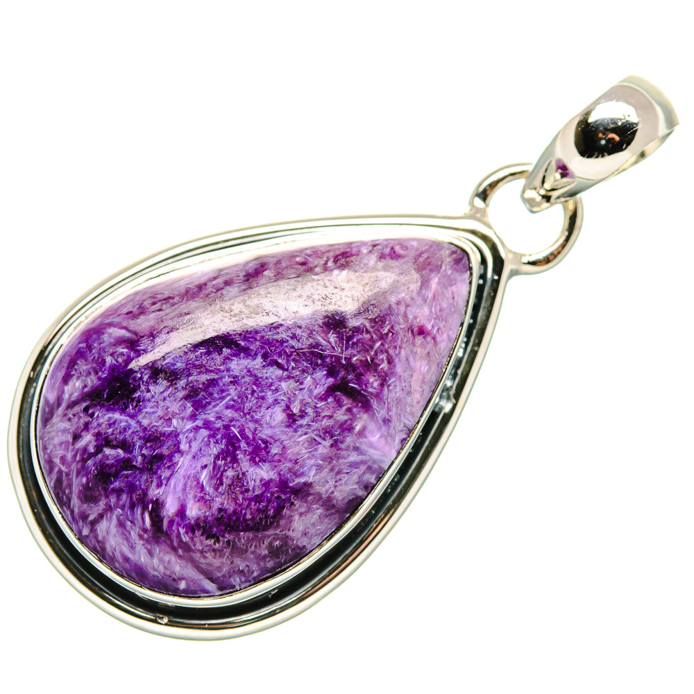 Charoite Pendant 1 1/2" (925 Sterling Silver) PD36292
