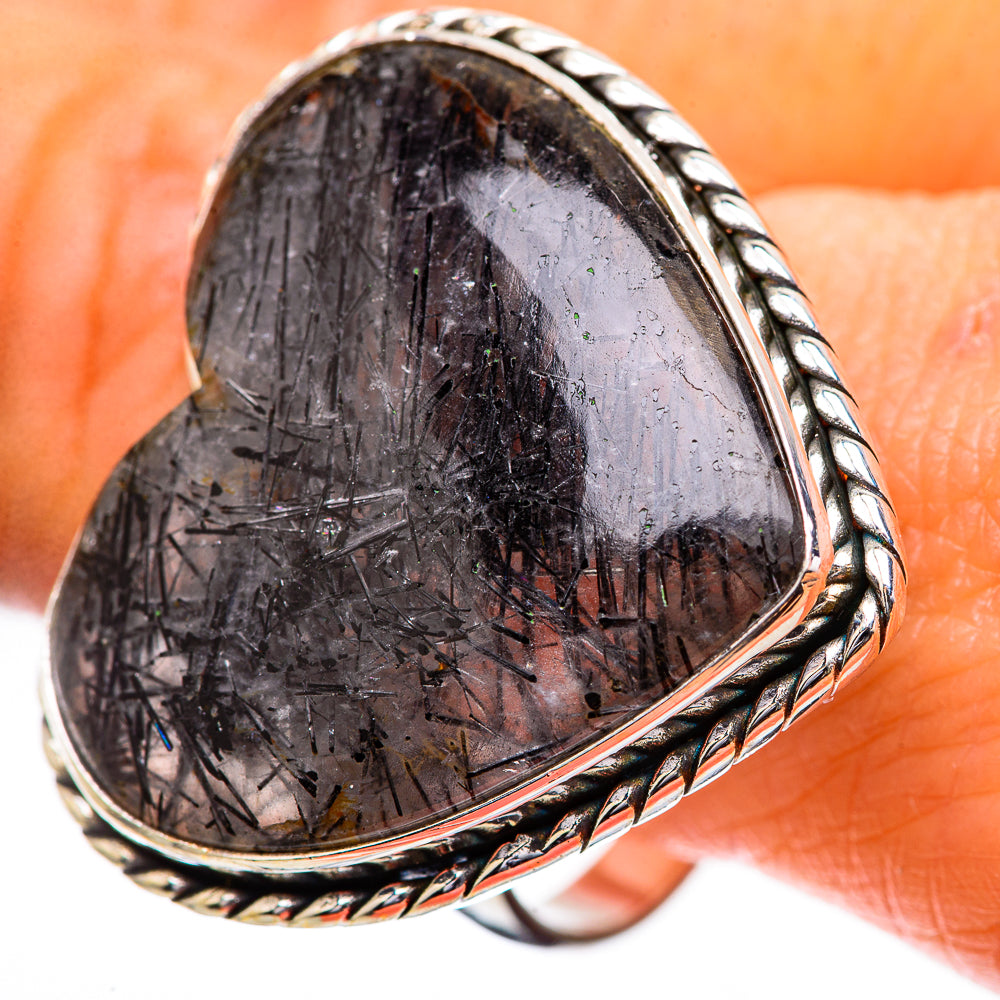 Large Tourmalinated Quartz Ring Size 12 (925 Sterling Silver) RING135992