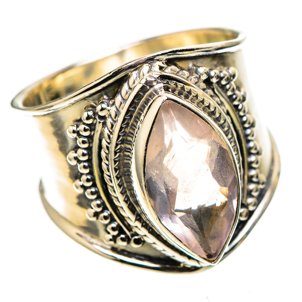 Rose Quartz 925 Sterling Silver Ring Size 7 (925 Sterling Silver) RING137652