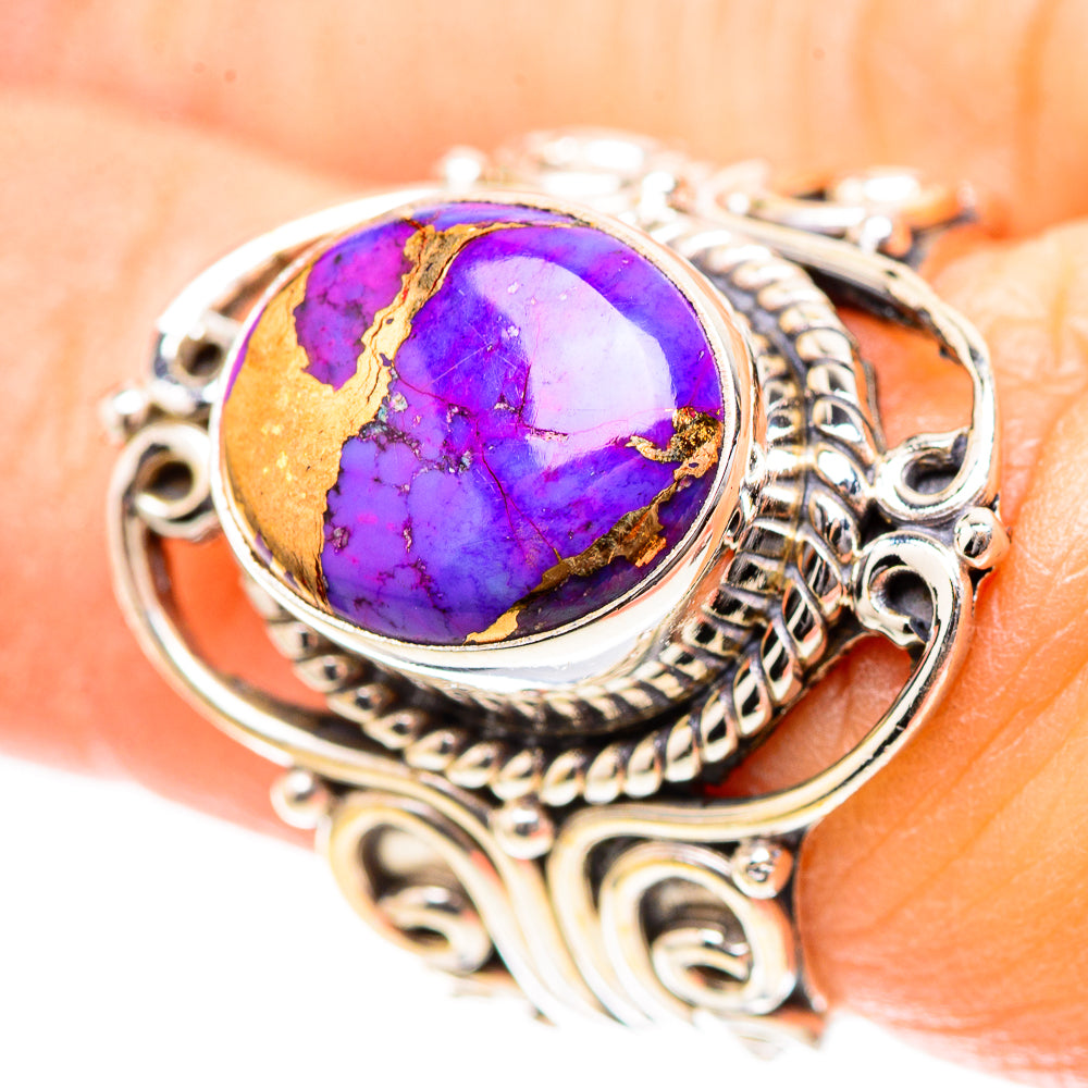 Purple Copper Composite Turquoise 925 Sterling Silver Ring Size 6.5 (925 Sterling Silver) RING137289