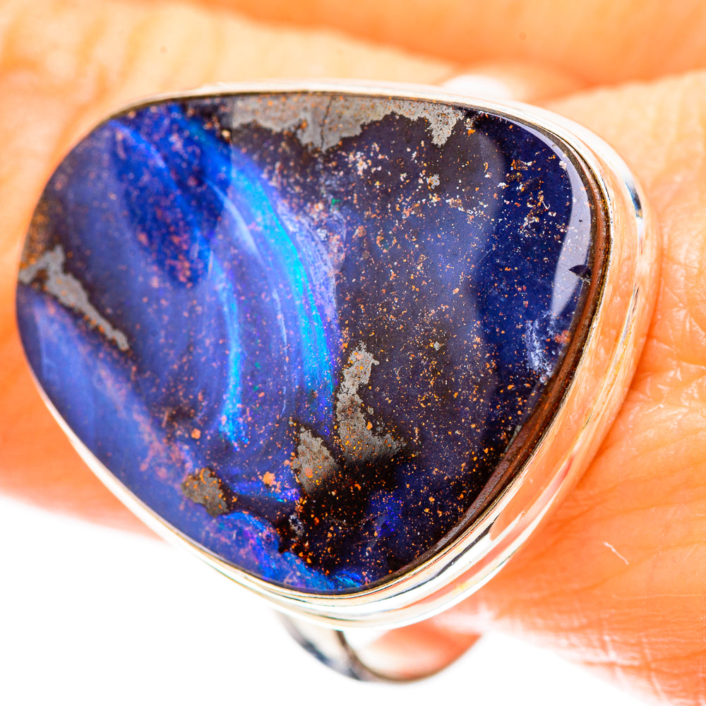 Australian Boulder Opal Ring Size 11 (925 Sterling Silver) RING137056