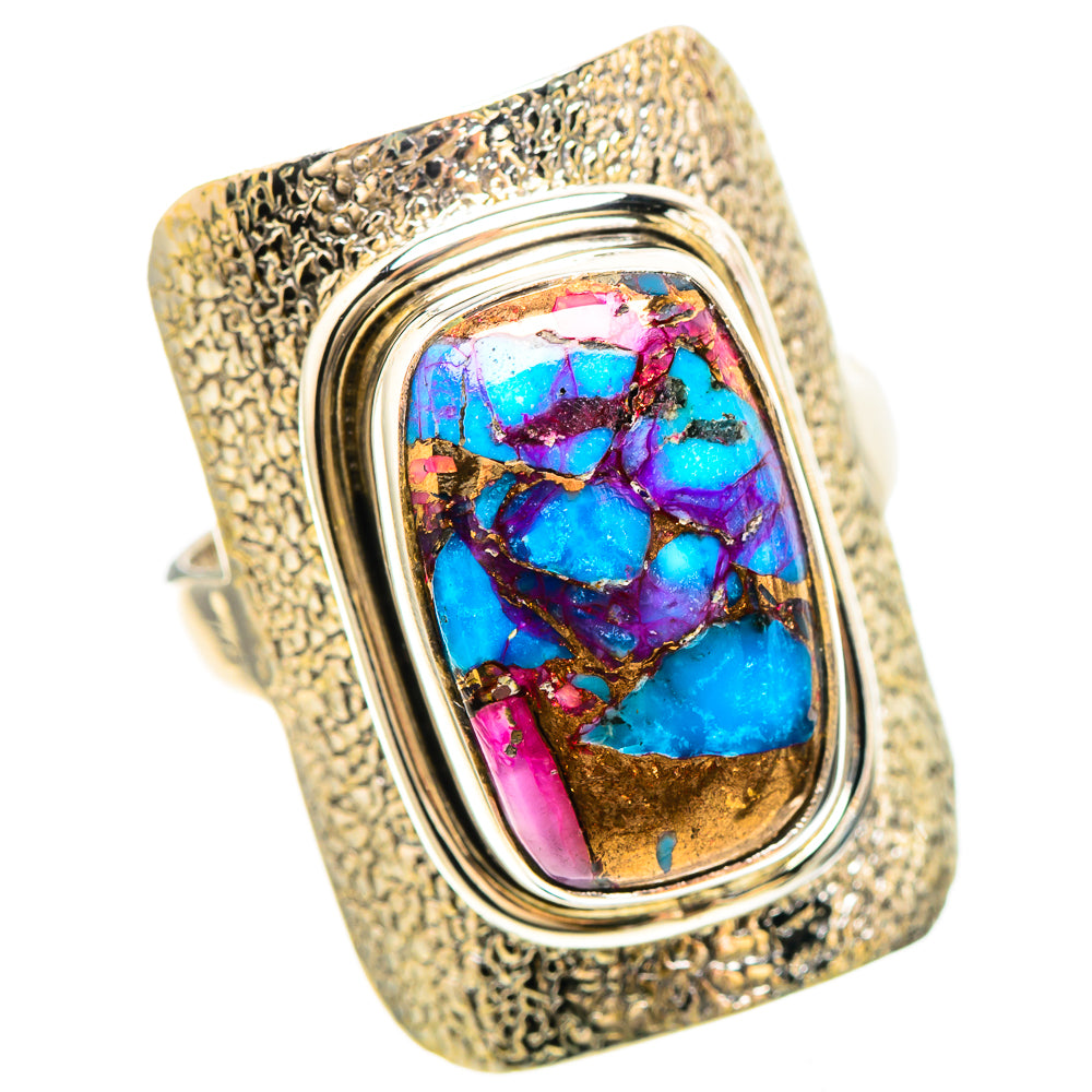 Kingman Pink Dahlia Turquoise 925 Sterling Silver Ring Size 8 (925 Sterling Silver) RING137295