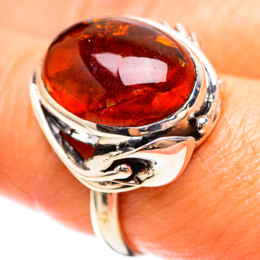 Baltic Amber Ring Size 8 (925 Sterling Silver) RING136254