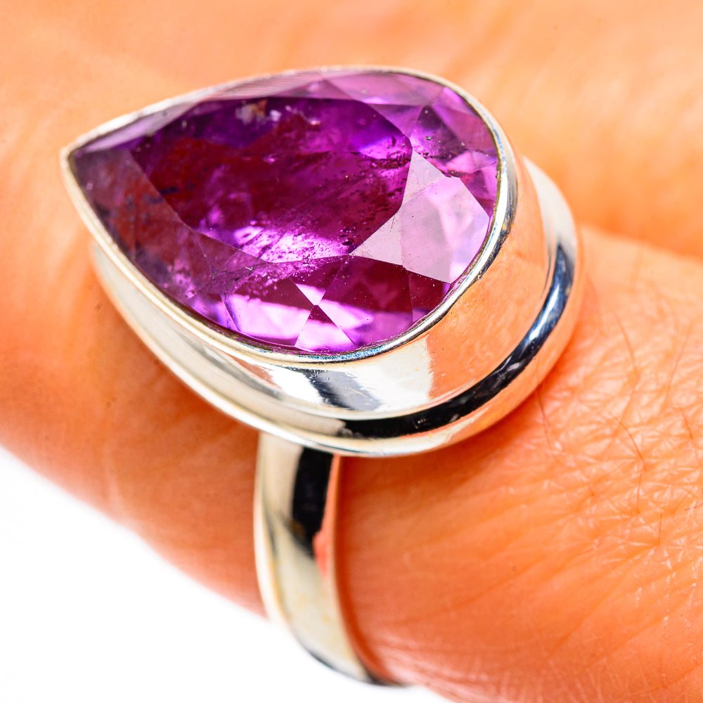 Faceted Amethyst Ring Size 8 (925 Sterling Silver) RING136056