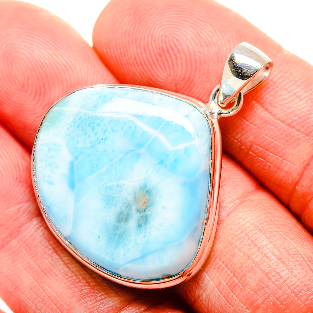 Larimar Pendant 1 1/2" (925 Sterling Silver) PD36881