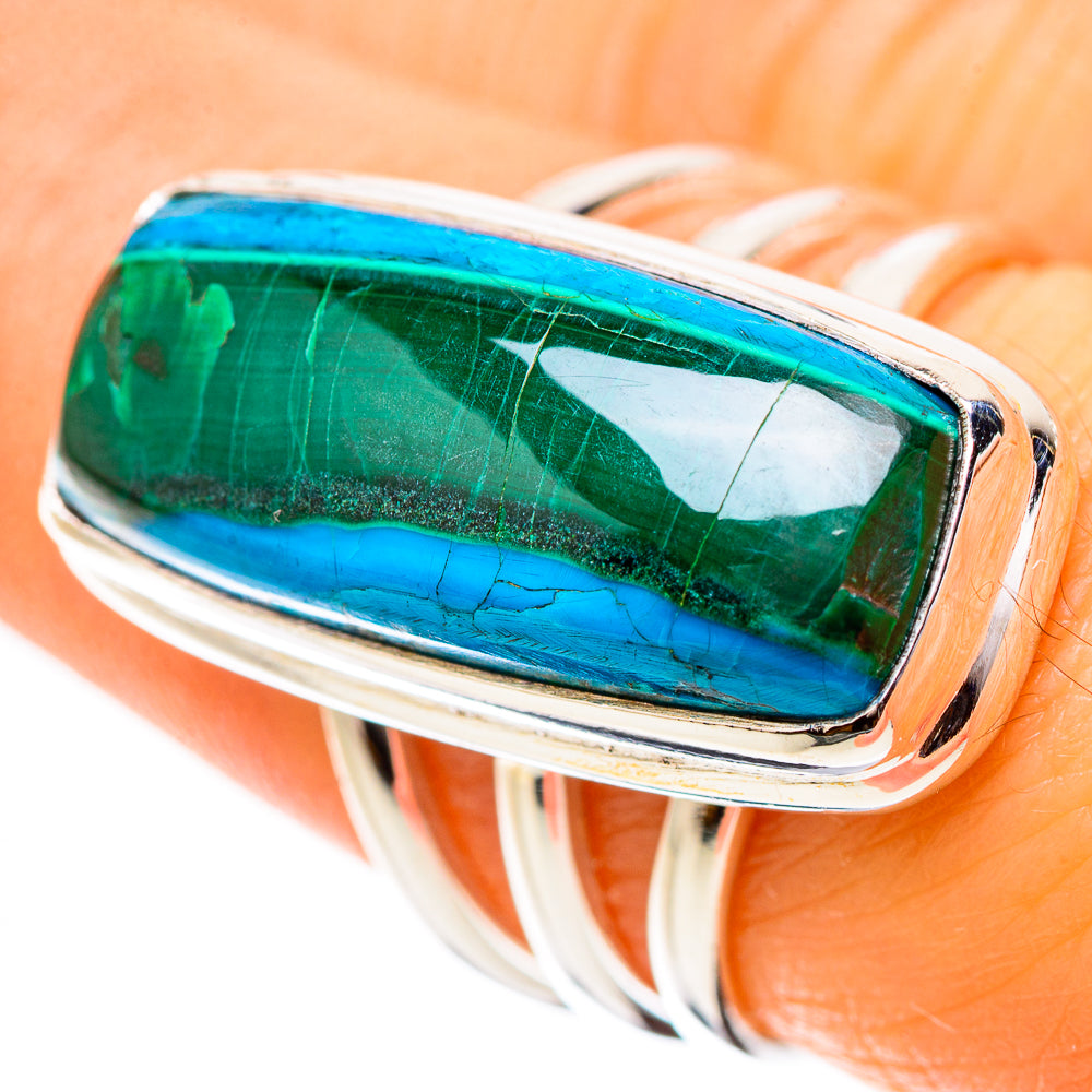 Malachite In Chrysocolla Ring Size 7.25 (925 Sterling Silver) RING135267