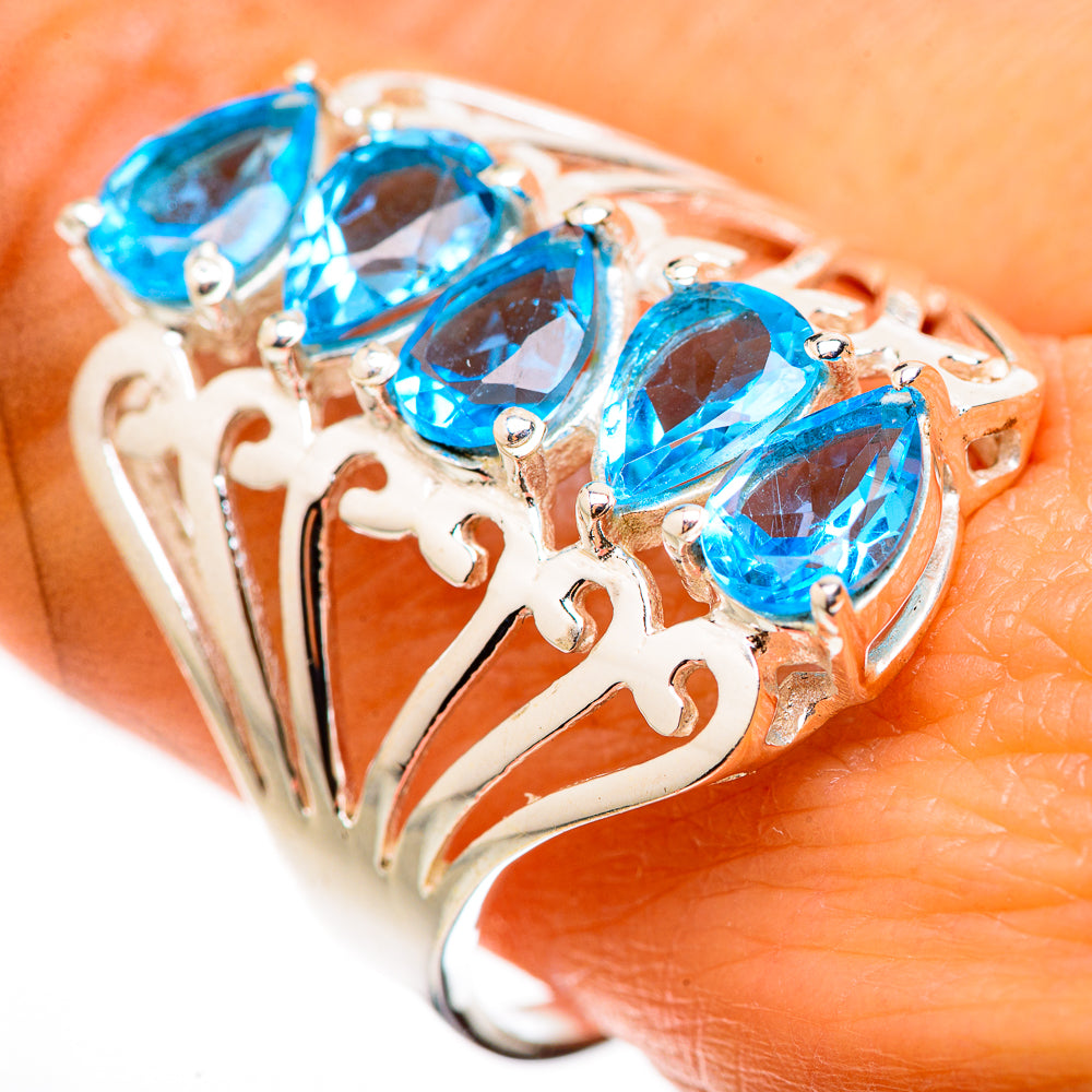 Blue Topaz Ring Size 8 (925 Sterling Silver) RING134622