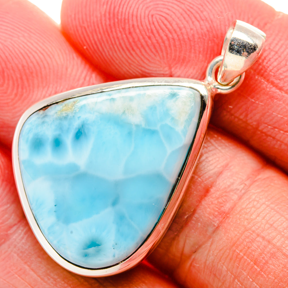Larimar Pendant 1 1/2" (925 Sterling Silver) PD37278