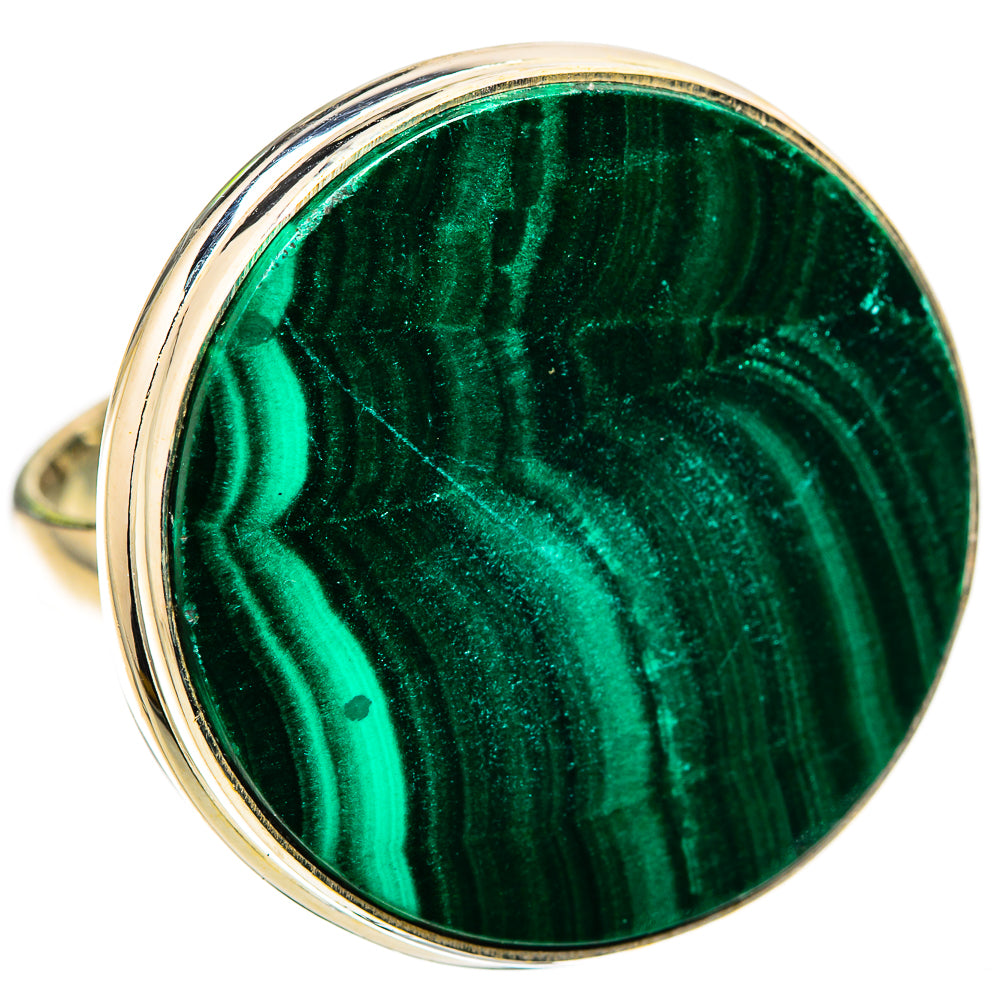 Huge Malachite Ring Size 10 (925 Sterling Silver) RING136179