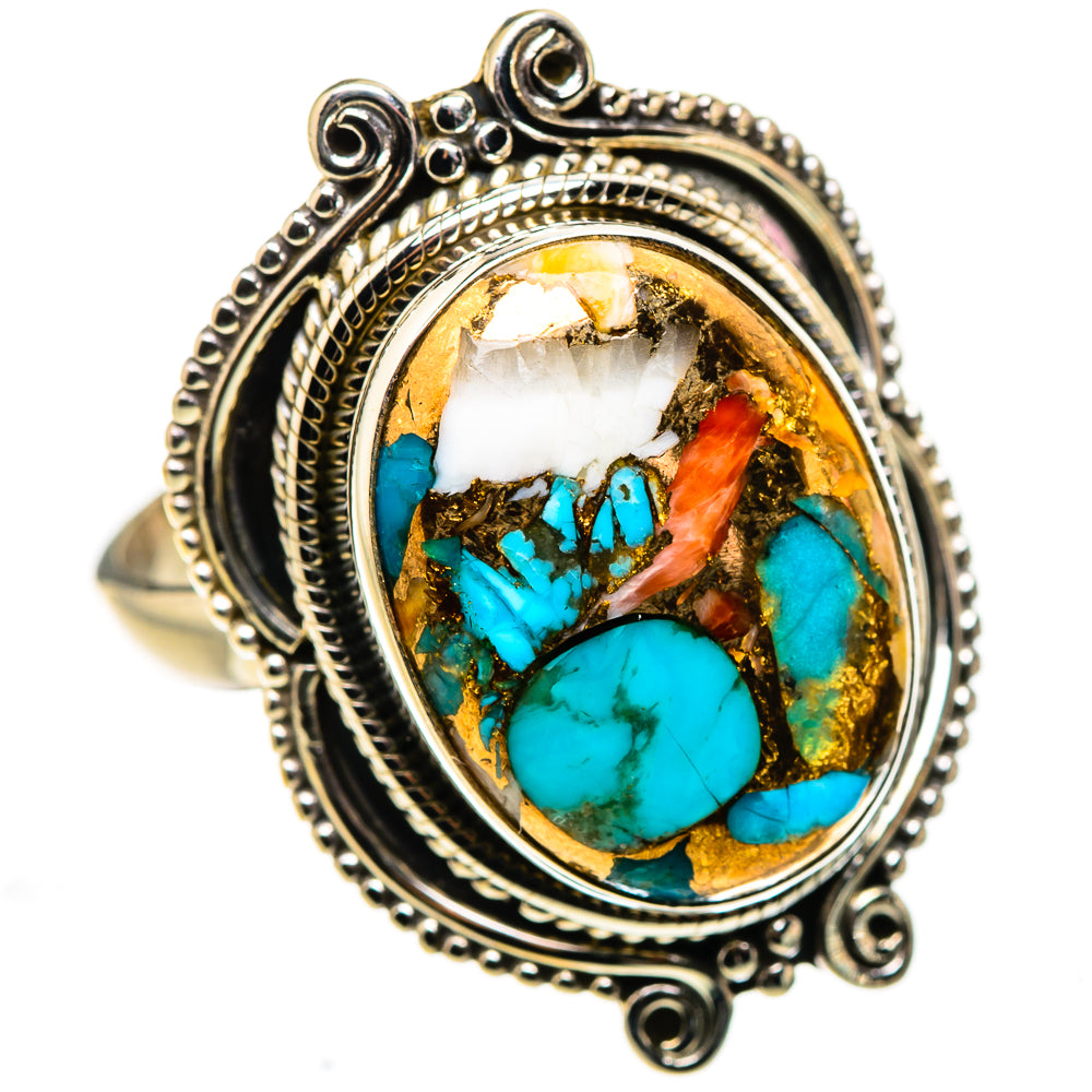 Spiny Oyster Turquoise Ring Size 10.75 (925 Sterling Silver) RING134861
