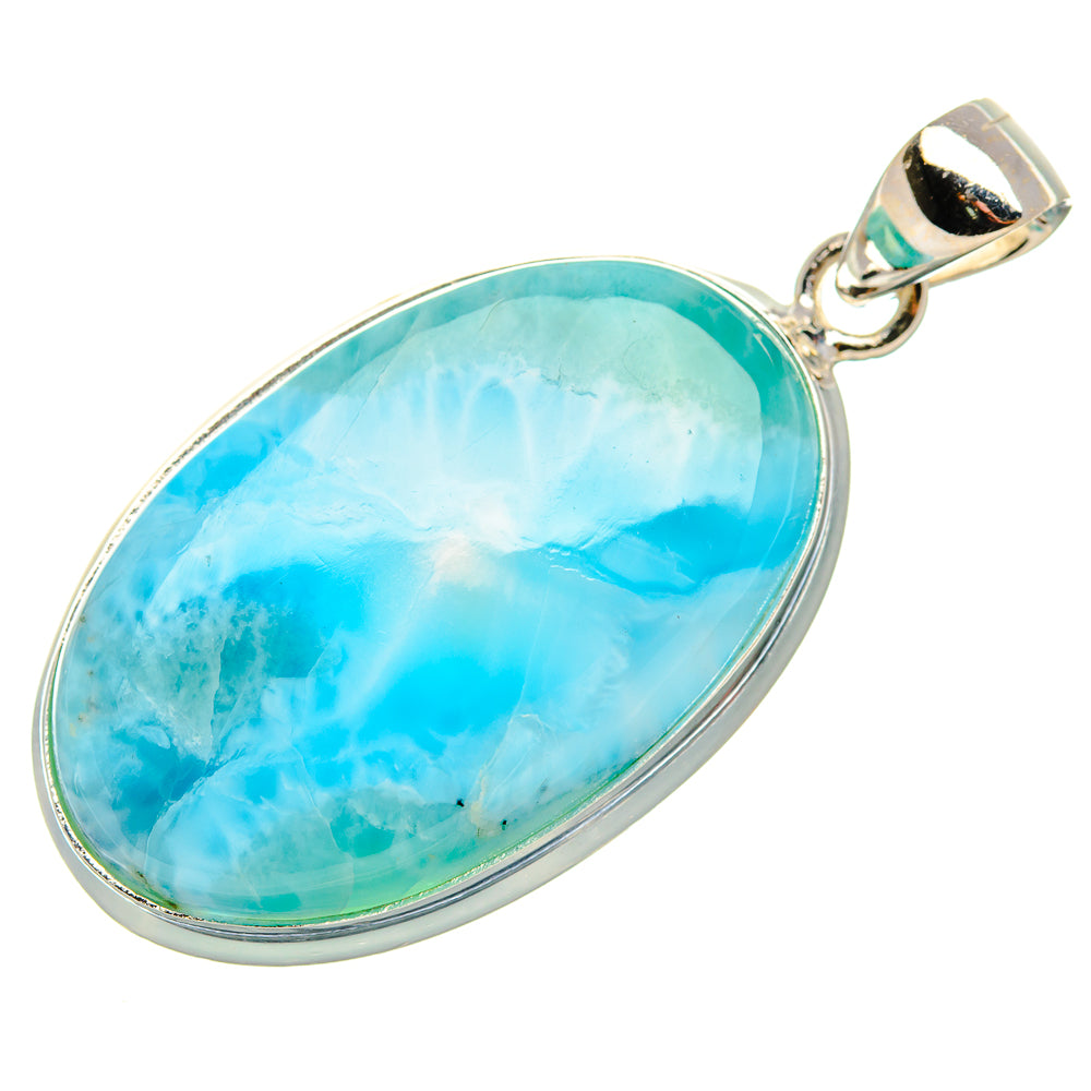 Larimar Pendant 1 5/8" (925 Sterling Silver) PD37501