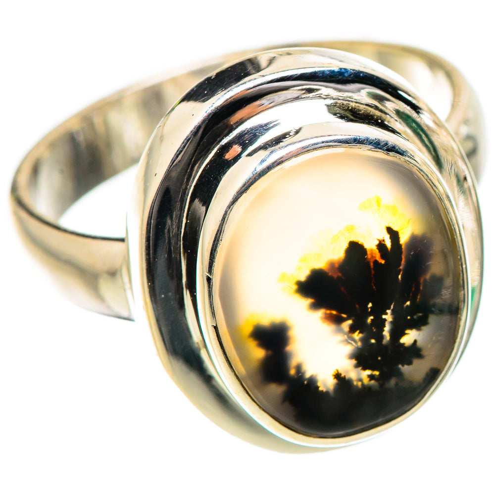 Scenic Dendritic Agate Ring Size 7 (925 Sterling Silver) RING135532