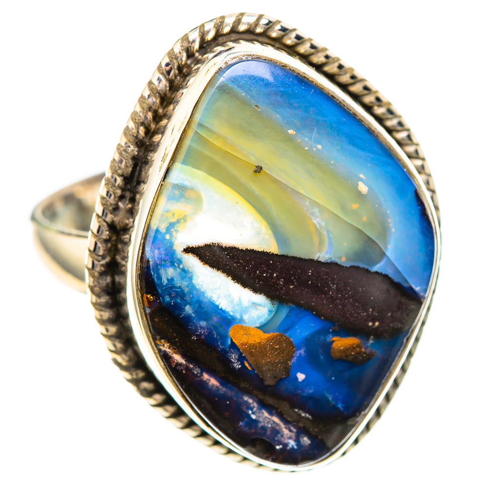 Australian Boulder Opal Ring Size 9 (925 Sterling Silver) RING136246