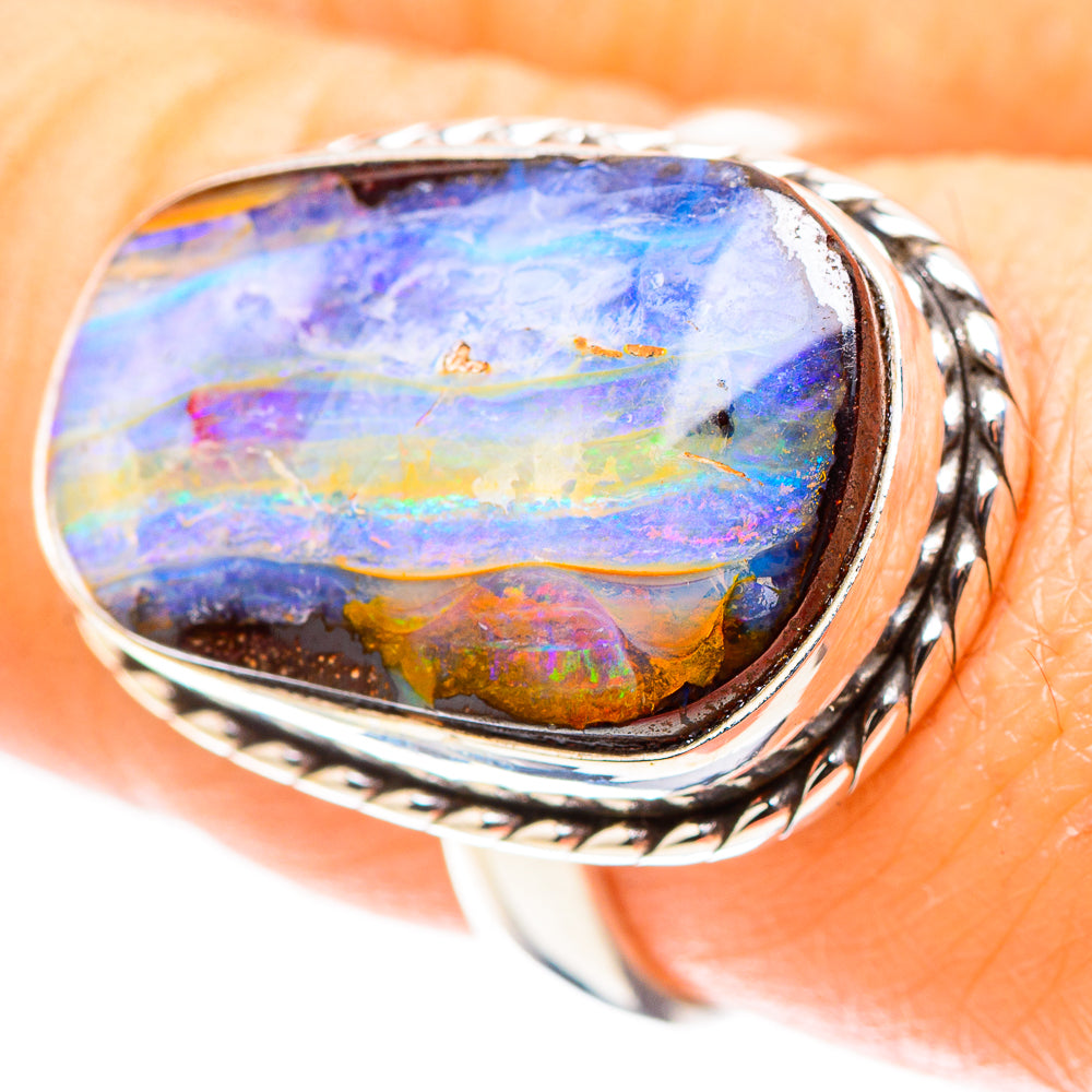 Boulder Opal 925 Sterling Silver Ring Size 7.5 (925 Sterling Silver) RING137438