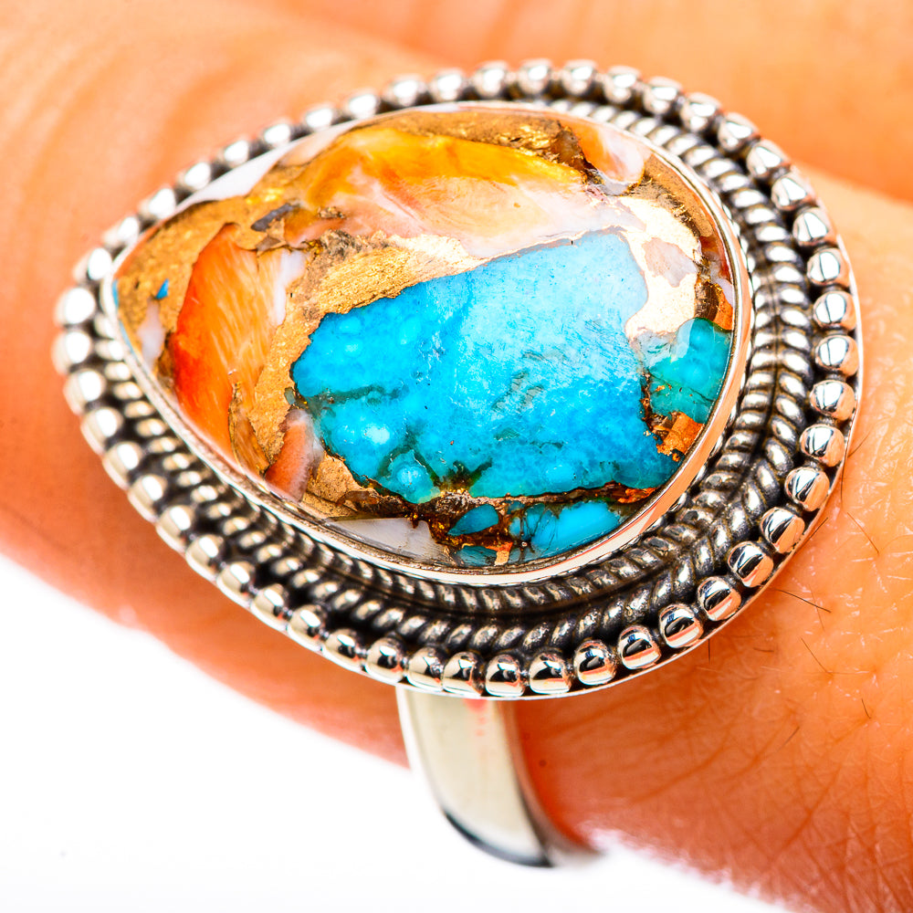Spiny Oyster Turquoise Ring Size 9 (925 Sterling Silver) RING135412